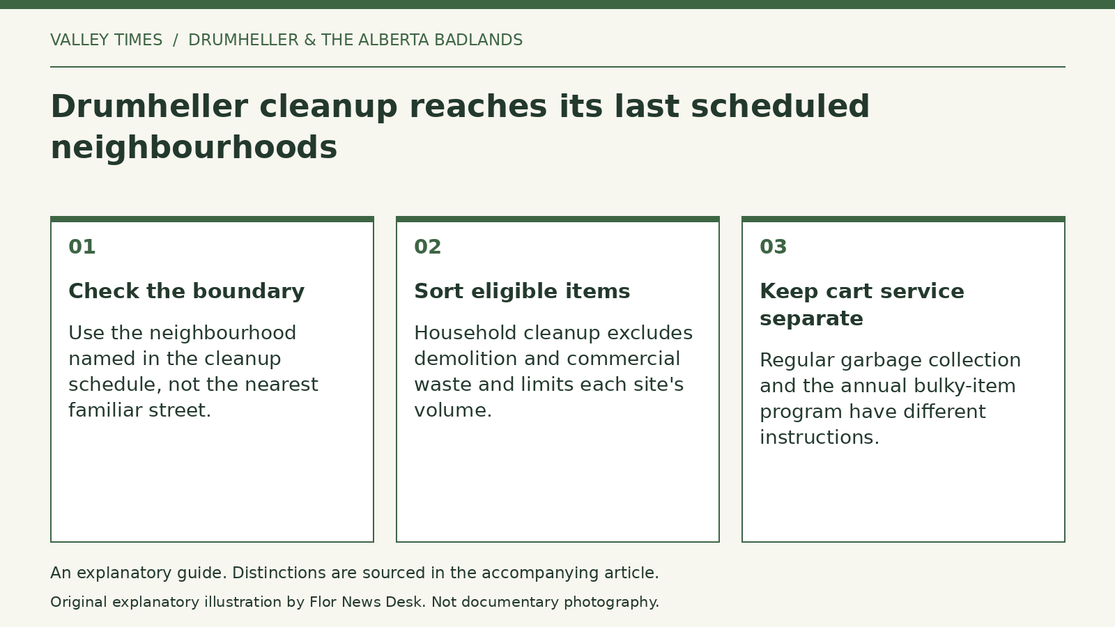 Explanatory diagram: Check the boundary; Sort eligible items; Keep cart service separate.