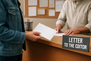 Editorial image of how to submit a letter to the editor in a local context