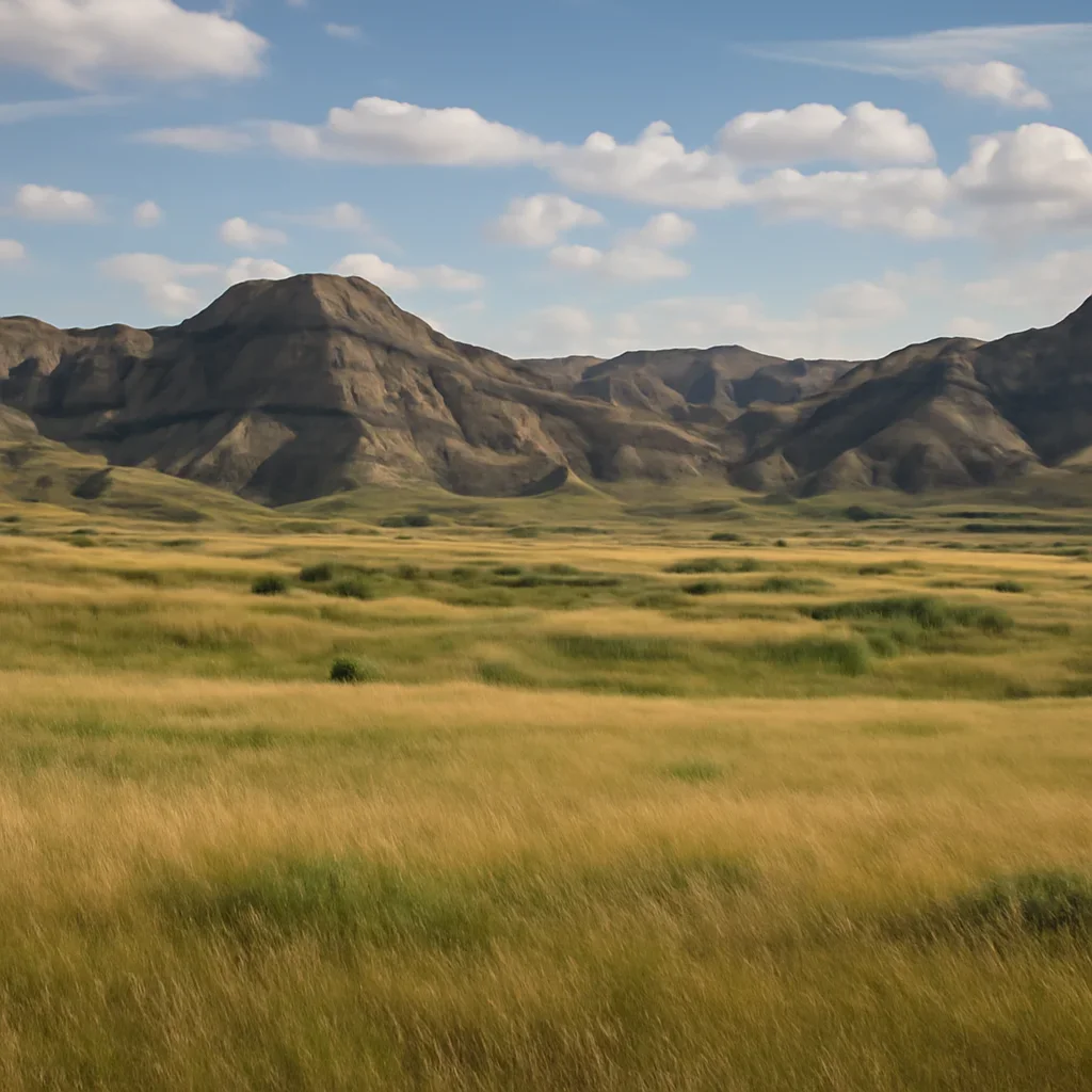 Scenic prairie and badlands landscape near Badlands