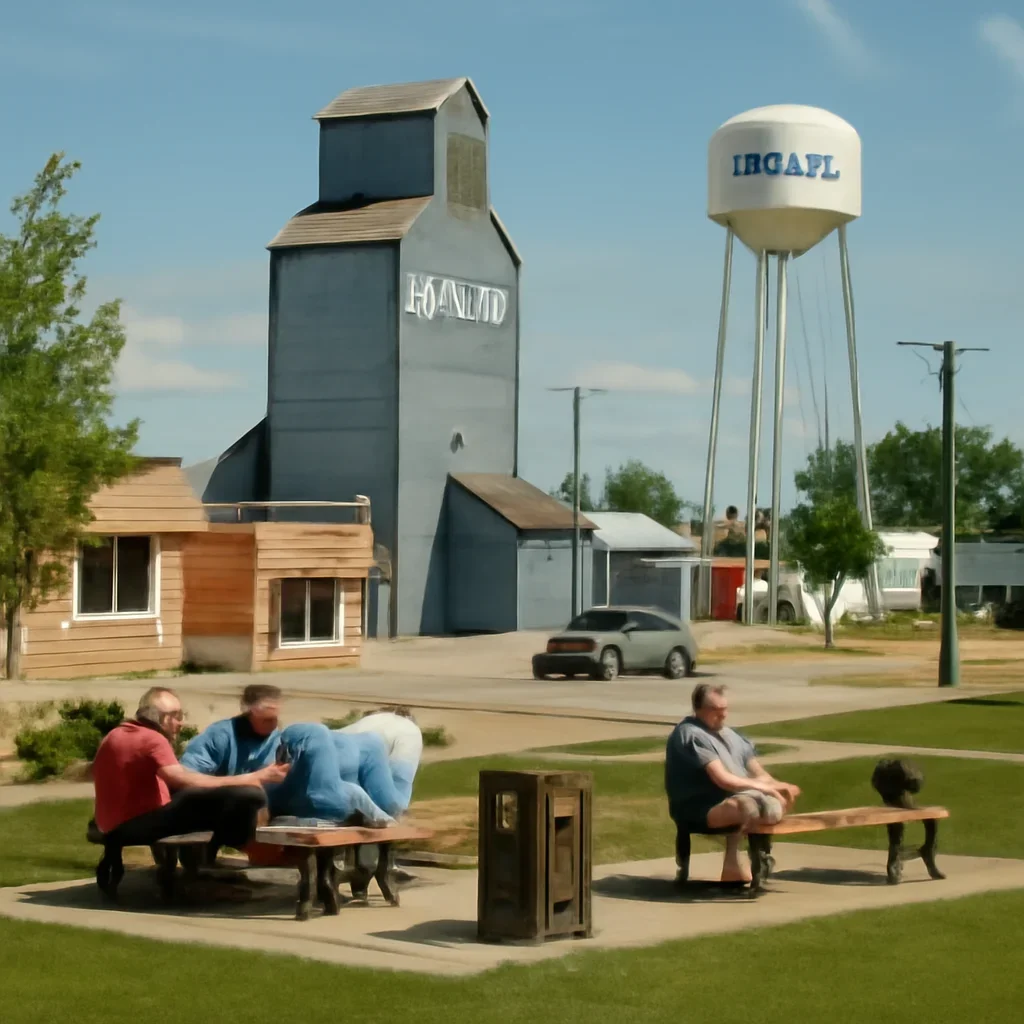 Community gathering place and local landmarks in Munson