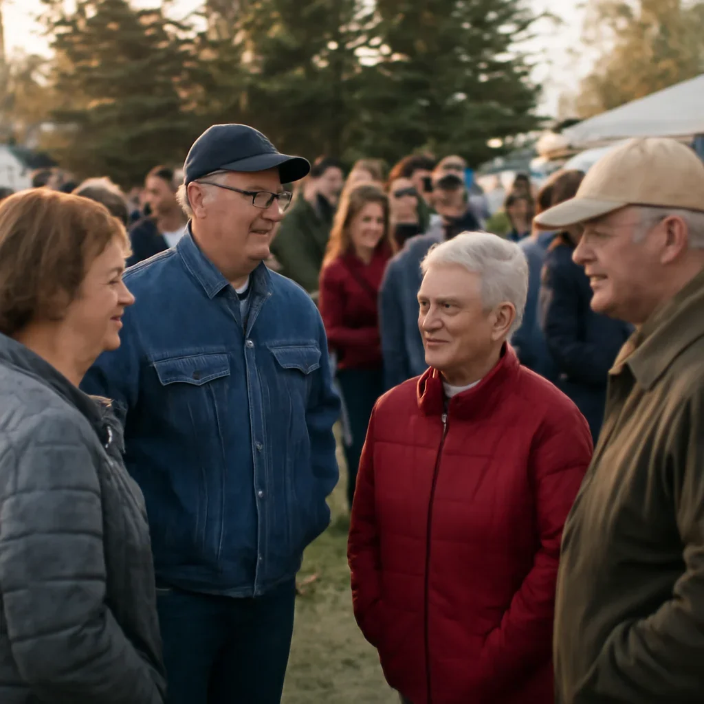 Residents attending a seasonal event connected to Starland County