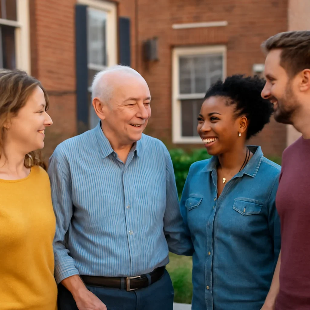 Community-focused image connected to features