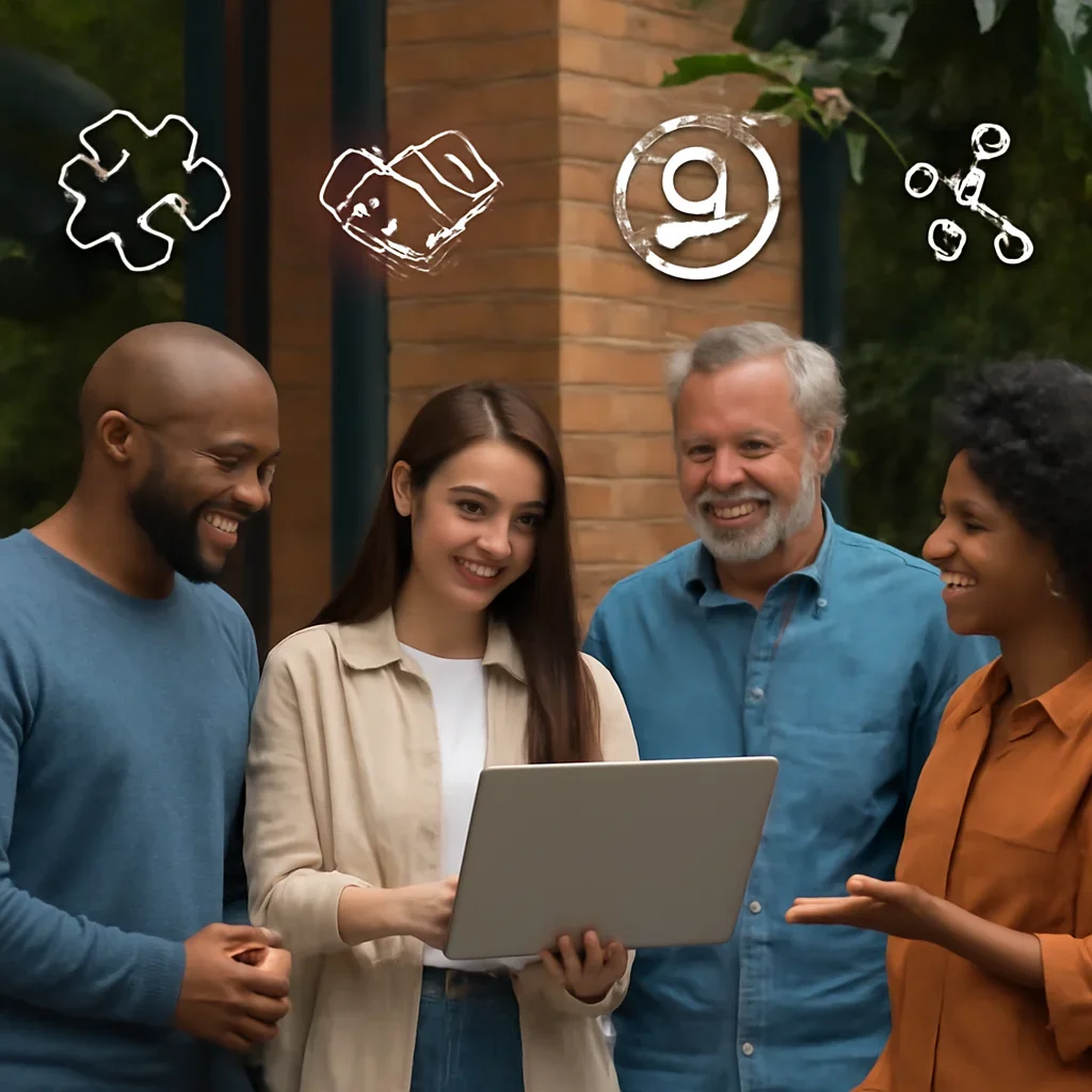 Community-focused image connected to integrations