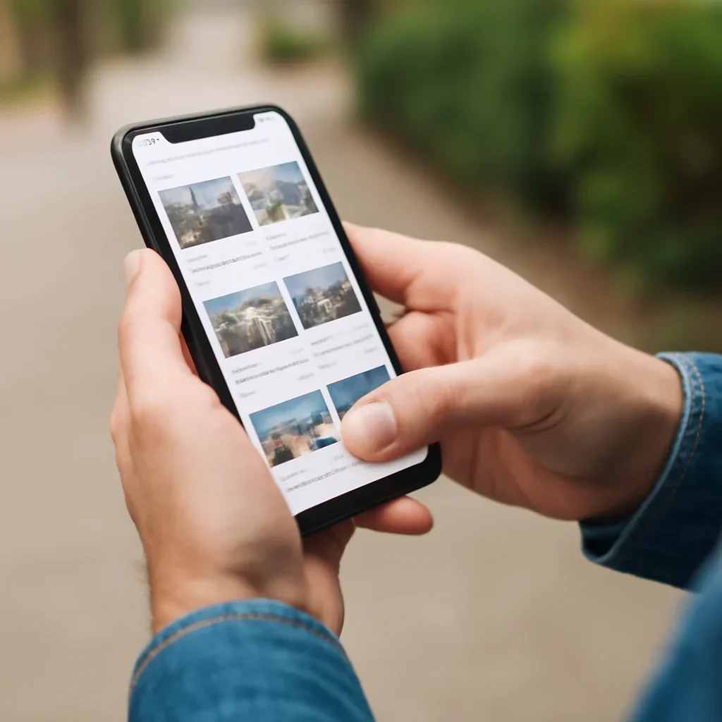 Reader scrolling local headlines on a phone