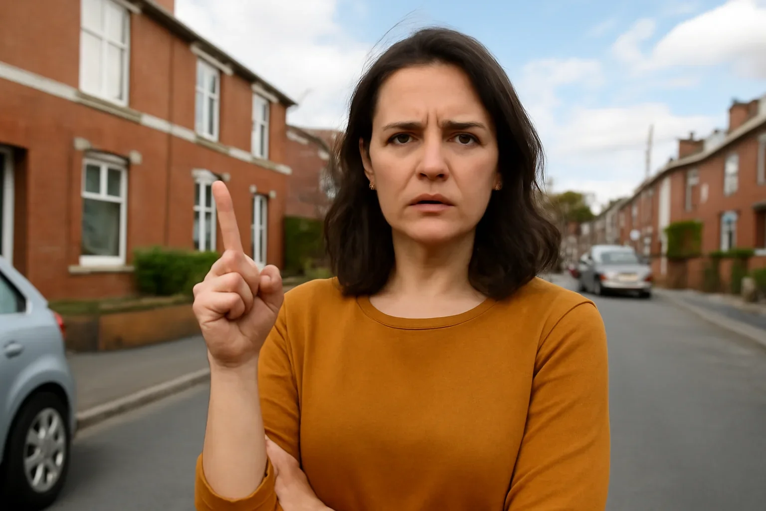 Editorial image of opinion in a local context